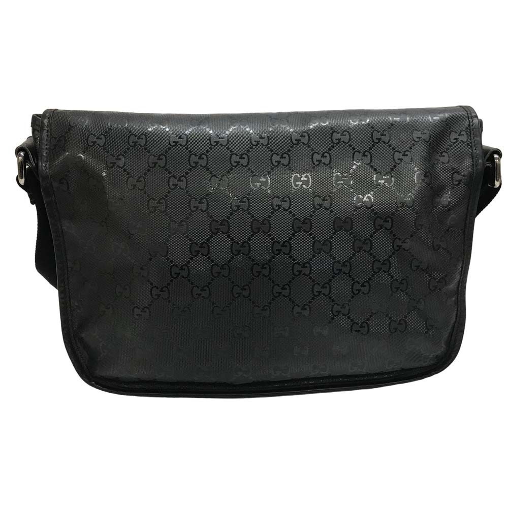 Gucci Messenger Zipper Open Pocket Bag Imprime Crossbody GG Black - Picture 9 of 10